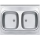 ALVEUS CLASSIC 40 Edelstahlspüle vollflächig, 800 x 600 mm 1009078