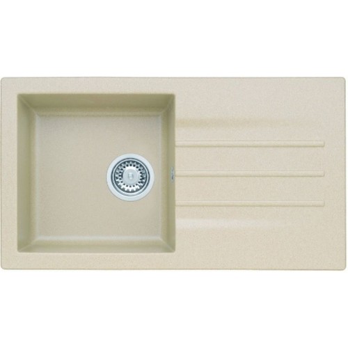 ALVEUS Cortina 70 Granitspüle, 780 x 435 mm, Siphon + Zugknopf, beige