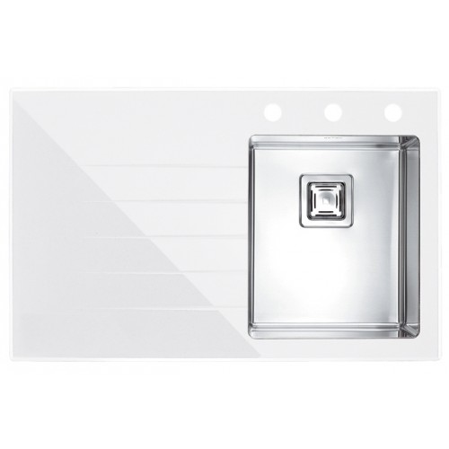 ALVEUS CRYSTALIX 10 Küchenspüle, weiß, 860 x 540 mm, rechts 1099632