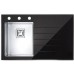 ALVEUS CRYSTALIX 10 Küchenspüle, schwarz, 860 x 540 mm, links 1099633