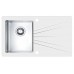 ALVEUS KARAT 10 Küchenspüle Edelstahl/Glas, 860 x 500 mm, links, weiß 1102771