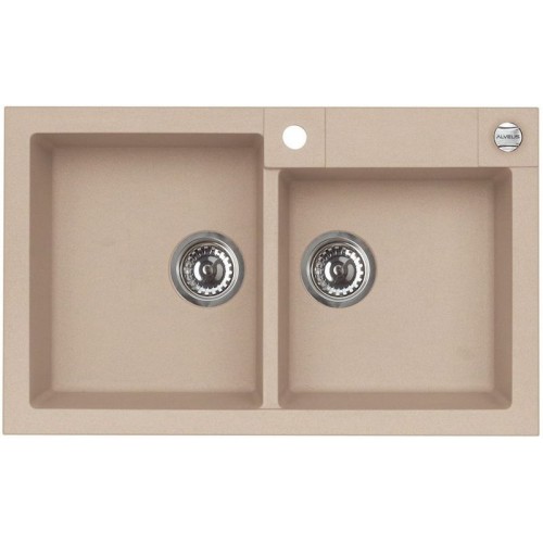 ALVEUS ROCK 90 Granitdoppelspüle, 780x480 mm, beige ALVEUS ROCK 90 Granitdoppelspüle, 780x480 mm, beige