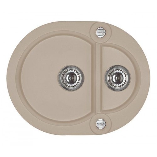 ALVEUS ROLL 80 S-22 Algranitspüle, 595 x 475 mm, terra 1090976