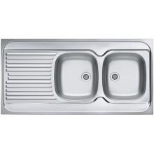 ALVEUS CLASSIC 100 Edelstahlspüle vollflächig, 1200 x 600 mm, rechts 1009085