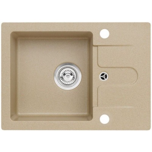ALVEUS CORTINA 10 Granitspüle, 580 x 420 mm, Siphon + Hahnlochstopfen, beige