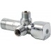 Kombi-Eckventil A-80 1/2"x3/8"x3/8" mit zwei Anschlüssen, antical