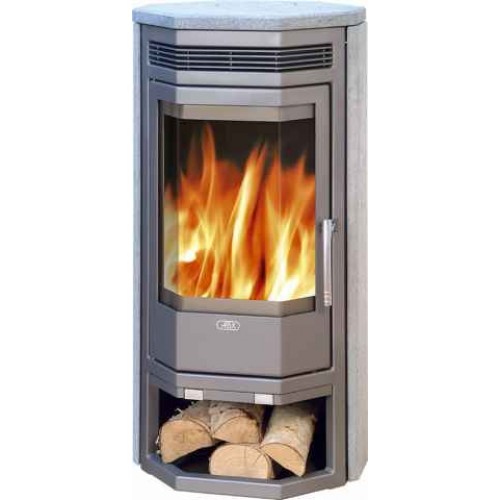 ABX BALTIK 4650-4, Holz-Kaminofen, graues Blech+Speckstein 4650-4M