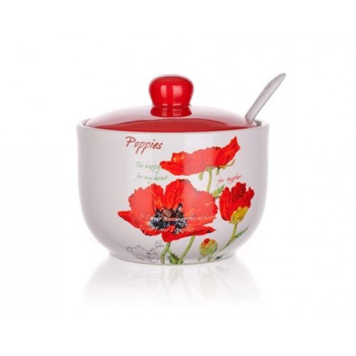 BANQUET Zuckerdose mit Löffel Red Poppy  60ZF1168RP