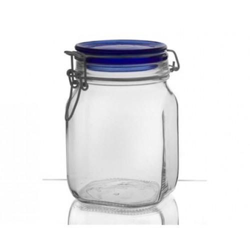 BANQUET Fido Drahtbügelglas 1,0 Liter, Blau 05149530 BANQUET Fido Drahtbügelglas 1,0 Liter, Blau 05149530