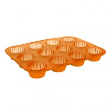 BANQUET Silikon Muffinsform,klein 32x24x3,4 cm Culinaria orange 3120125O