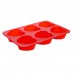 Silikonform Herz 24,5x17,5x3 cm Culinaria red