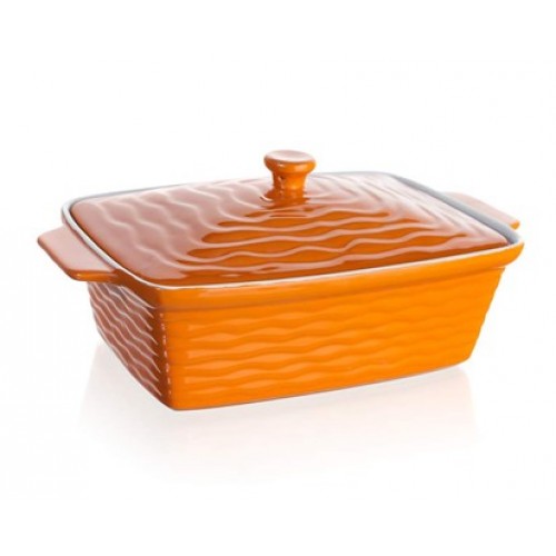 BANQUET Auflaufform mit Deckel 33x21cm, eckig, Culinaria Orange 60ZF10