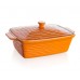 AUSVERKAUF BANQUET Auflaufform mit Deckel 33x21cm, eckig, Culinaria Orange 60ZF10