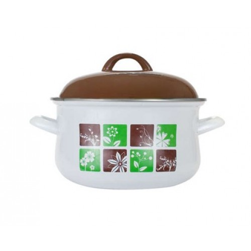 BANQUET Emaillierten Topf 22 cm DOMINO 13SM122CHPK BANQUET Emaillierten Topf 22 cm DOMINO 13SM122CHPK