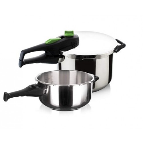 BANQUET Edelstahl Schnellkochtöpfe 3,5 + 6 L LARGO 23ASG22635LL