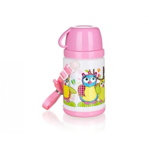 BANQUET Thermoflasche mit Becher EULE Pink 320 ml 12638000P BANQUET Thermoflasche mit Becher EULE Pink 320 ml 12638000P