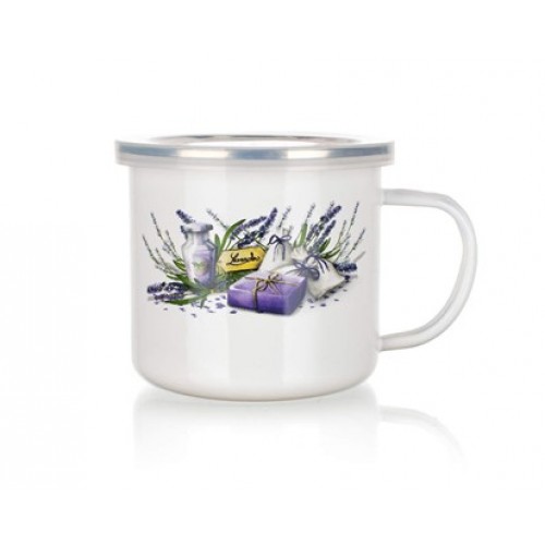 BANQUET "Lavender" Becher emailiert 0,5L 13RMVEG06 BANQUET "Lavender" Becher emailiert 0,5L 13RMVEG06
