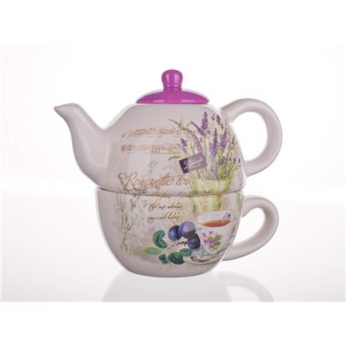 BANQUET Teekanne mit Tasse LAVENDER 60ZF1124-A BANQUET Teekanne mit Tasse LAVENDER 60ZF1124-A