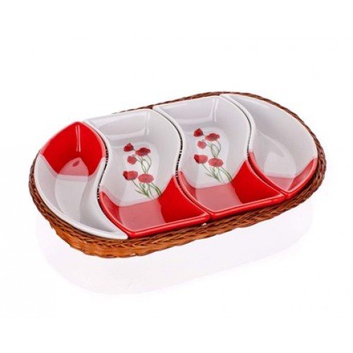 BANQUET 4 Schüssel in den Korb 30,5cm Red Poppy, oval 601559RP BANQUET 4 Schüssel in den Korb 30,5cm Red Poppy, oval 601559RP