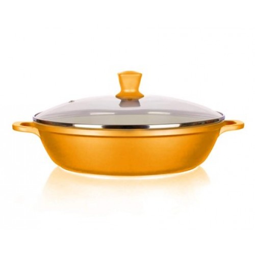 BANQUET AVIGNON Paella-Pfanne mit Deckel, 28 x 7 cm 40SPB28CCO BANQUET AVIGNON Paella-Pfanne mit Deckel, 28 x 7 cm 40SPB28CCO