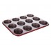 BANQUET Backblech für Muffins 12 RED Culinaria 19BKM12-B