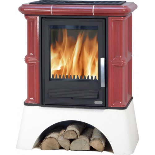 ABX Warmwasser-Kachelofen BAVARIA K 4634-7, Rustikalsockel, picasso