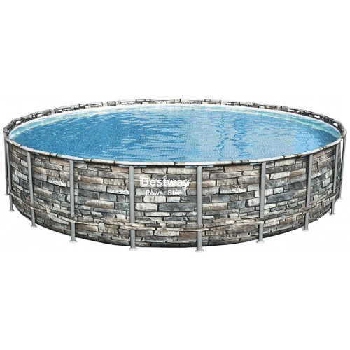 B-WARE BESTWAY Power Steel™ Frame Pool, 671 x 132 cm, Komplett-Set mit Filterpumpe 56889