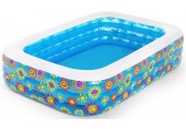 BESTWAY Family Pool Happy Flora, 229 x 152 x 56 cm, eckig 54120