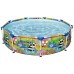 BESTWAY Steel Pro Frame Pool ohne Pumpe, 274 x 66 cm, buntes Panda- und Fuchs-Design 5612F