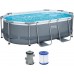 B-Ware!BESTWAY Power Steel Frame Pool 305x200x84 cm, Set mit Filterpumpe 5614A-ausgepackt!