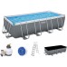 BESTWAY Power Steel Frame Pool Komplett-Set 549 x 274 x 132 cm, mit Sandfilteranlage 5619Q