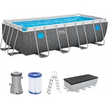 BESTWAY Steel Pro Max Splashview Komplett-Set 488 x 244 x 122 cm, mit Filterpumpe 561MB
