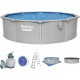 BESTWAY Hydrium Stahlwandpool Komplett-Set 460 x 120 cm, mit Sandfilteranlage 56384