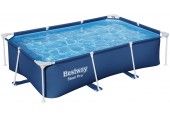 BESTWAY Steel Pro Frame Pool 259 x 170 x 61 cm, ohne Pumpe, eckig, blau 56403