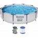 BESTWAY Steel Pro Max Frame Pool 305 x 76 cm, Set mit Filterpumpe 56408