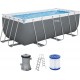 BESTWAY Power Steel Frame Pool-Set 412 x 201 x 122 cm, mit Filterpumpe 56456