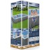 BESTWAY Power Steel Frame Pool 732 x 366 x 132 cm, Komplett-Set mit Sandfilteranlage 56475