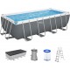 BESTWAY Steel Pro Max Frame Pool 488 x 244 x 122 cm, Komplett-Set mit Filterpumpe 56670