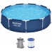 BESTWAY Steel Pro Frame Pool 305 x 76 cm, Set mit Filterpumpe 56679