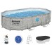 BESTWAY Power Steel Swim Vista Series Pool 488 x 305 x 107 cm, mit Sandfilteranlage 56946