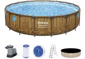 BESTWAY Power Steel Swim Vista Series Pool 549 x 122 cm, mit Filterpumpe 56977