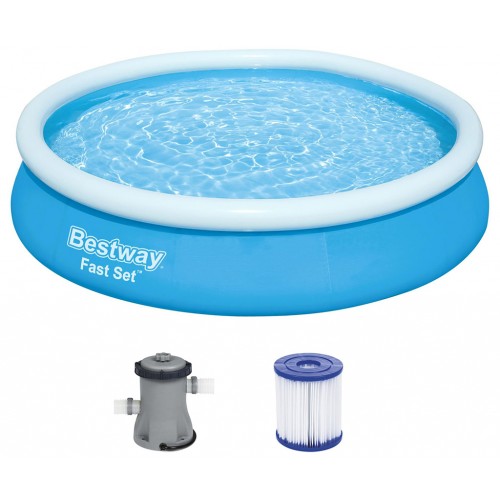 BESTWAY Fast Set Pool 366 x 76 cm, mit Filterpumpe 57274