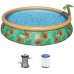 BESTWAY Fast Set Aufstellpool-Set 457 x 84 cm, mit Wassersprinkler und Filterpumpe 57416