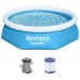 BESTWAY Fast Set Aufstellpool-Set 244 x 61 cm, mit Filterpumpe, blau 57450