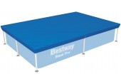 BESTWAY PE-Abdeckplane 224 x 154 cm, für eckige 221 x 150 cm Steel Pro Pools, blau 58103