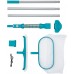 BESTWAY AquaSurge Poolpflege-Set mit akkubetriebenem Poolsauger, Kescher, Poolbürste 58831