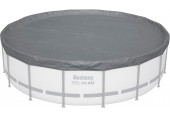 BESTWAY Winterfeste Premium Abdeckplane 493 cm, grau, rund 58952