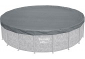 BESTWAY Winterfeste Premium Abdeckplane 549 cm, grau, rund 58953
