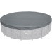 BESTWAY Winterfeste Premium Abdeckplane 549 cm, grau, rund 58953