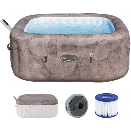 BESTWAY Lay-Z-Spa Rome Energiespar-Whirlpool, 180 x 180 x 71 cm, 6 Personen 6001K